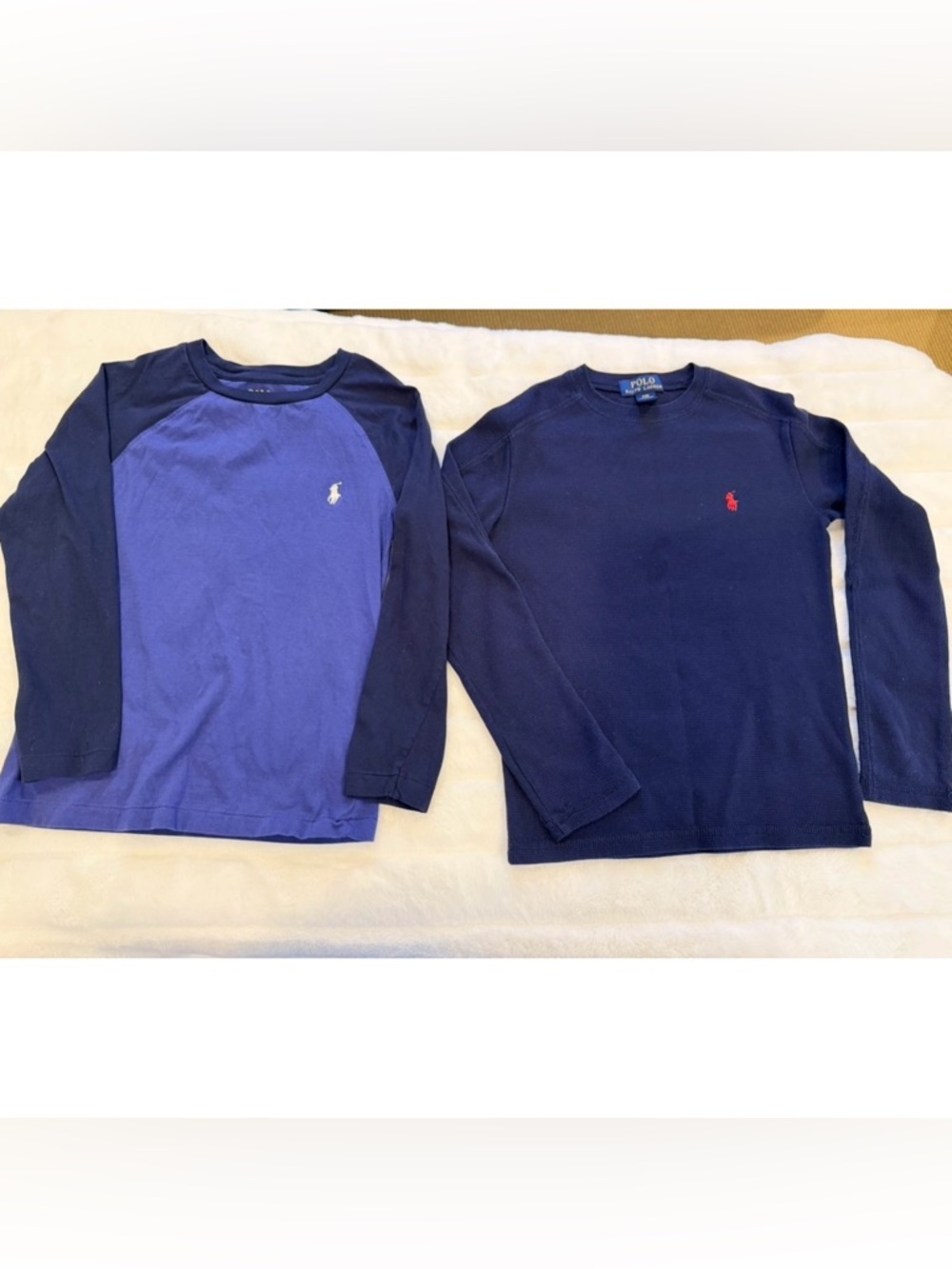 Ralph Lauren Navy Long-sleeve and Navy Periwinkle Crewneck Long-sleeve Tee